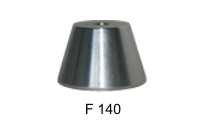Metallfuß F140 in mattem Alu