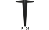 Alu-Kegelfuß, schwarz matt F 155
