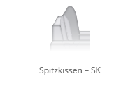 Kissenform Spitzkissen