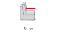 Sitztiefe 54 cm